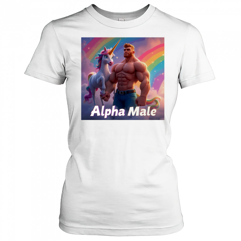 Alpha rainbow male pride shirt Women's T-shirt