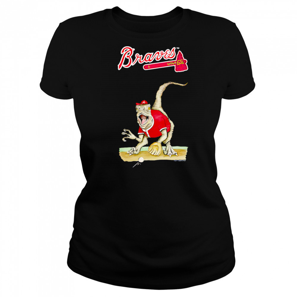 Atlanta Braves Velociraptor catcher shirt Women's T-shirt