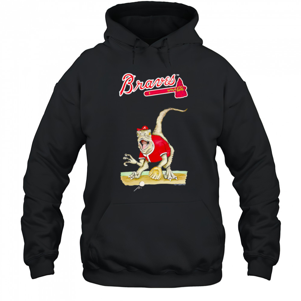 Atlanta Braves Velociraptor catcher shirt Hoodie