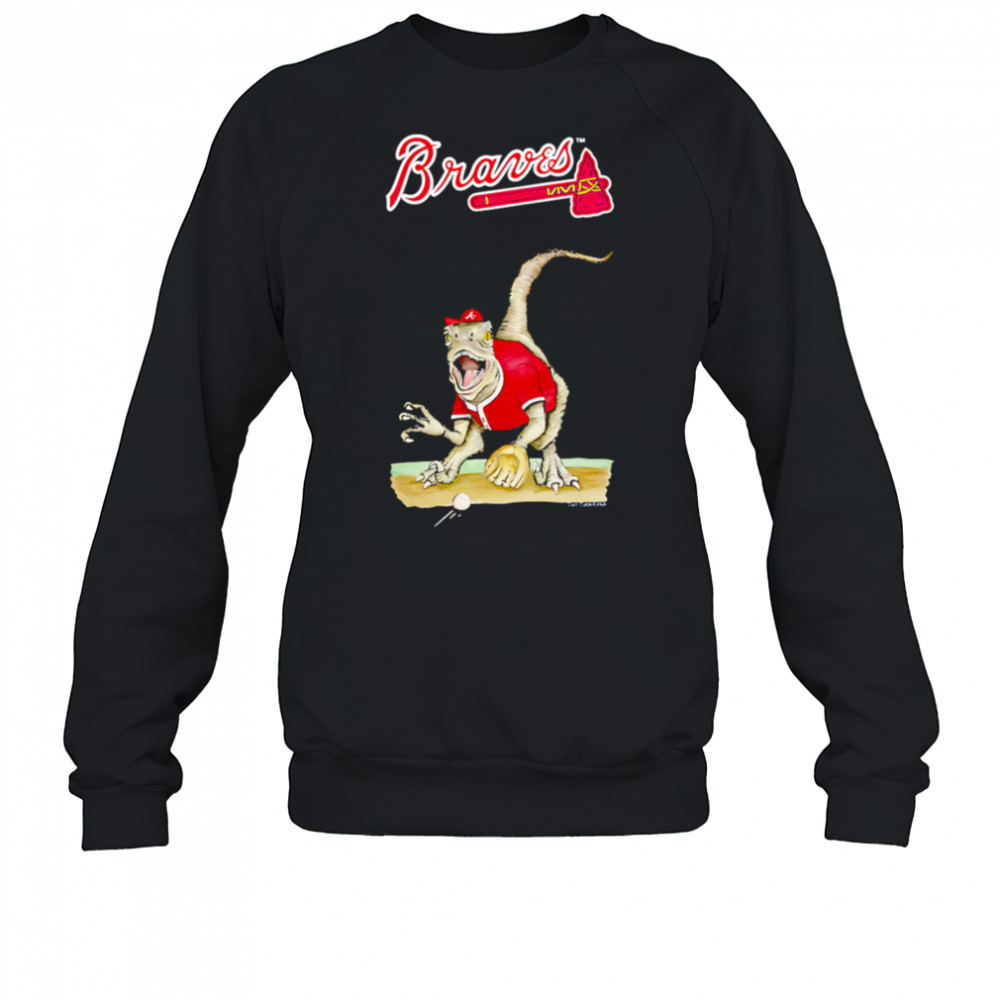 Atlanta Braves Velociraptor catcher shirt Sweatshirt