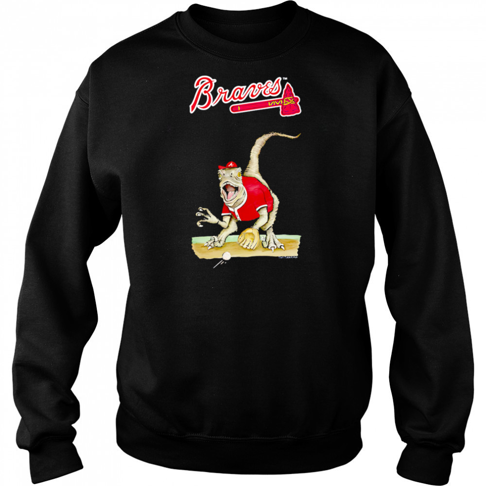 Atlanta Braves Velociraptor catcher shirt Hoodie