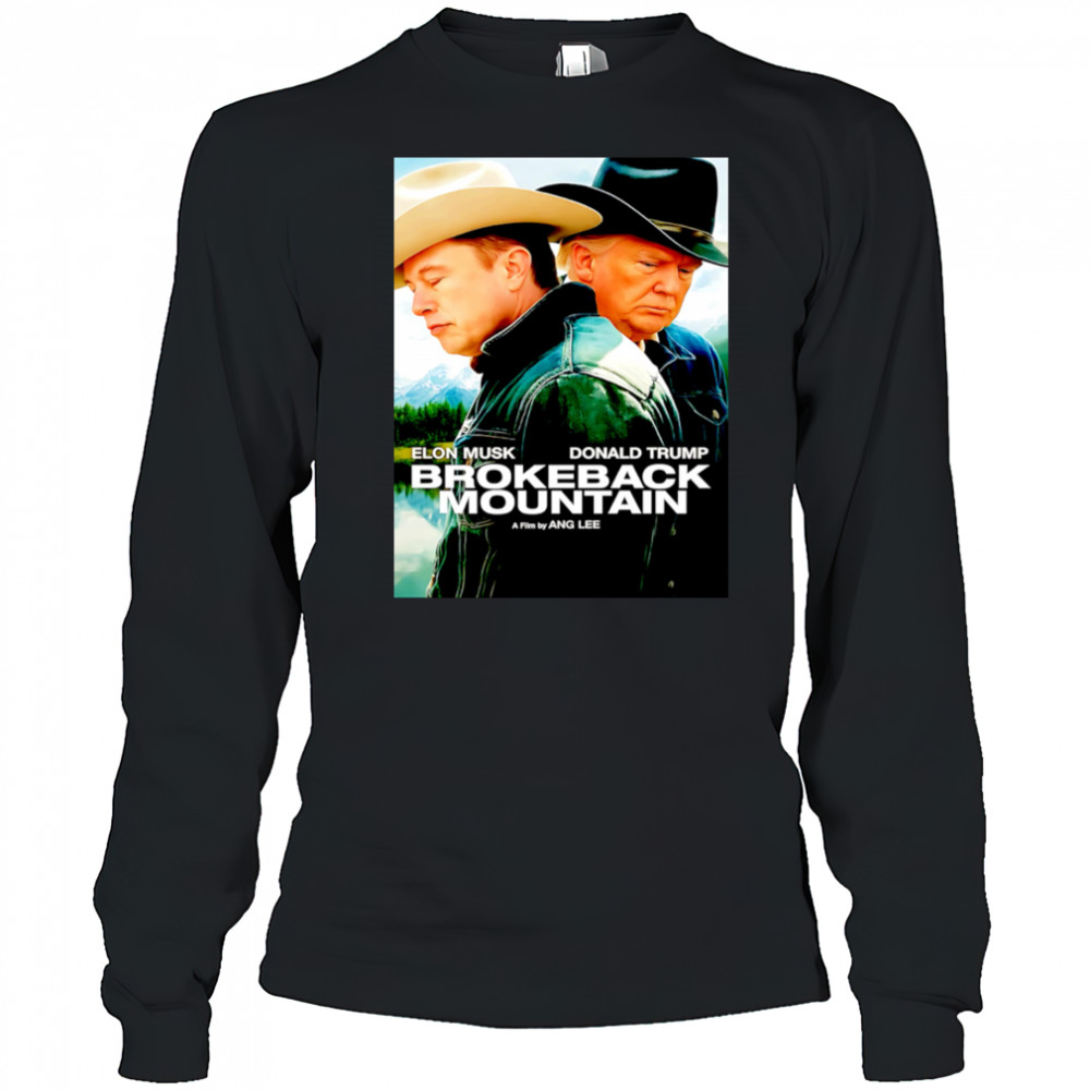 Brokeback Mountain Elon And Trump Cowboy Hat shirt Long Sleeved