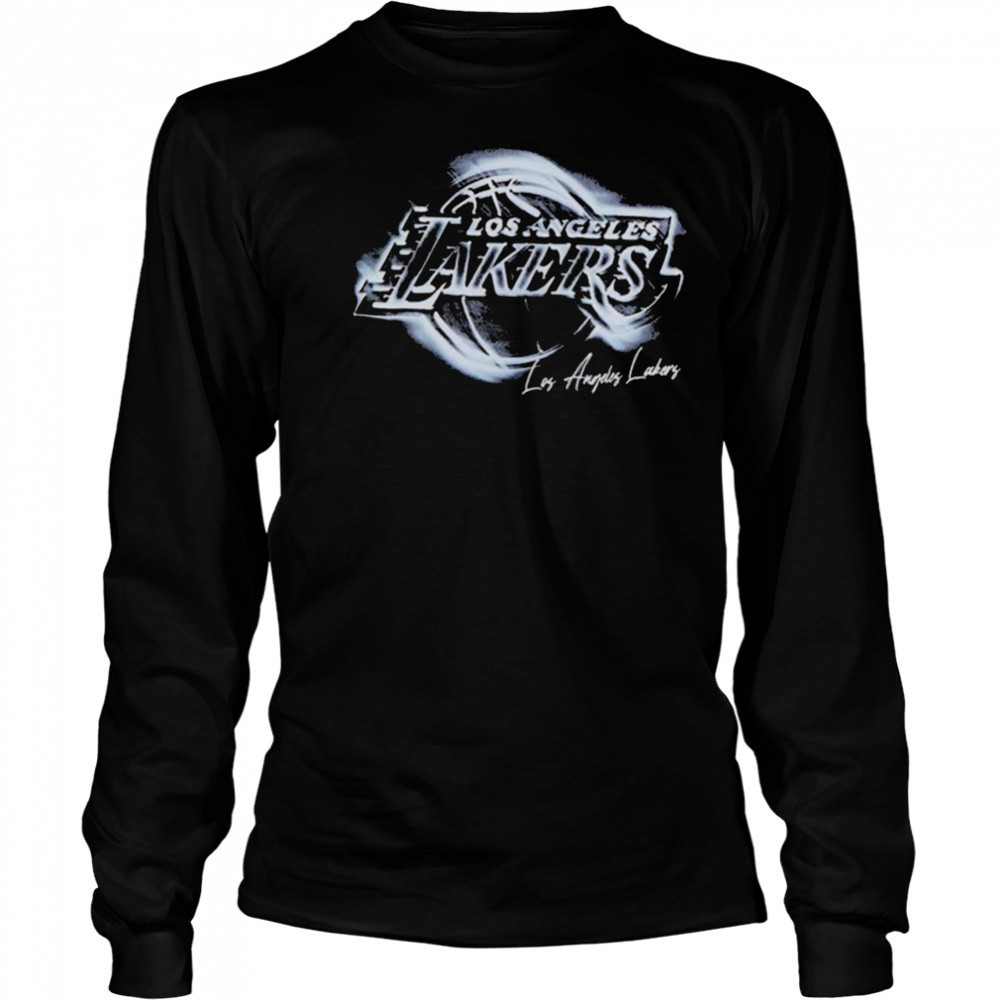 Chase B X NBA Los Angeles Lakers Logo T shirts Long Sleeved