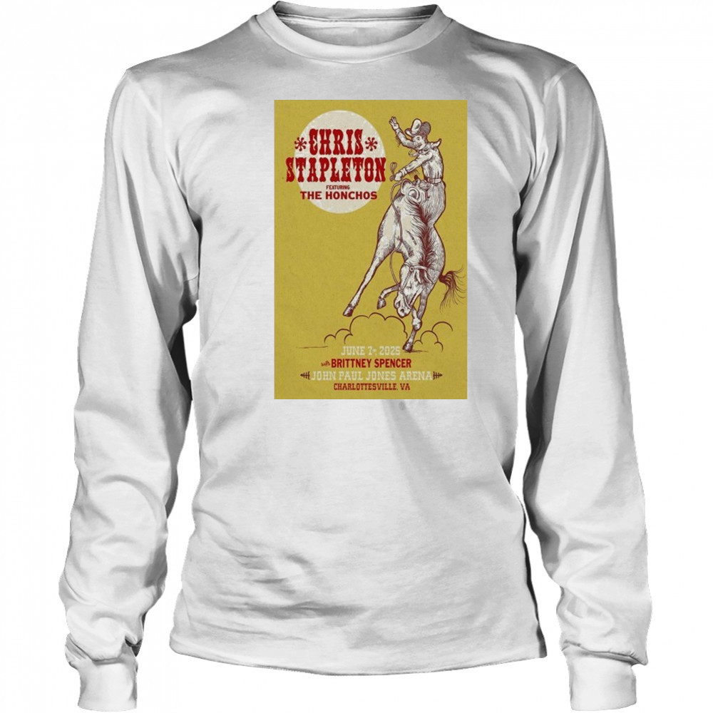 Chris Stapleton June 7 2025 Charlottesville VA Poster shirt Long Sleeved