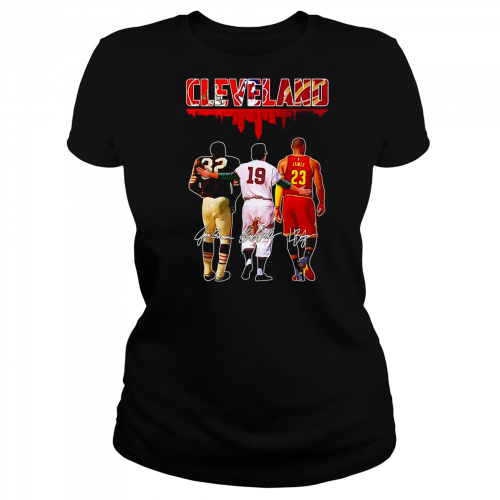 Cleveland Jim Brown Bob Feller and Lebron James shirt Women's T-shirt