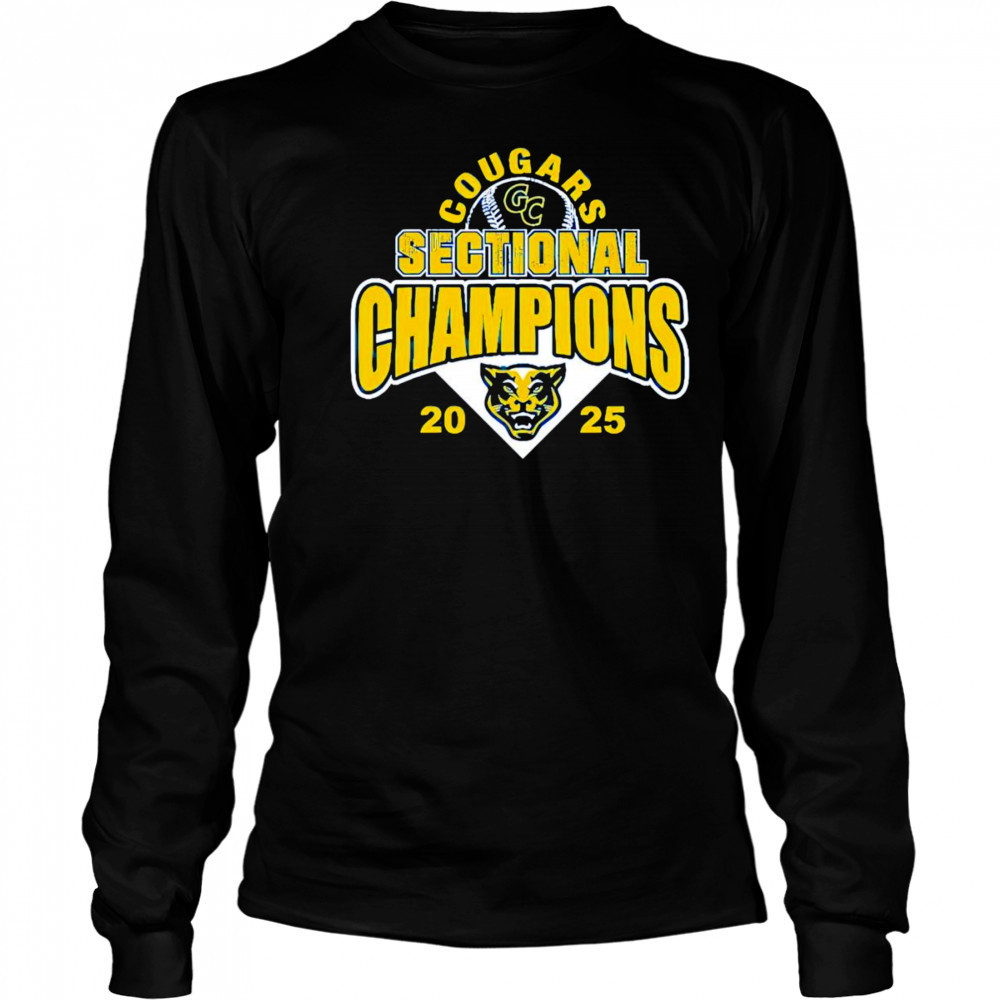 Cougars Sectional Champions 2025 baseball shirt Long Sleeved
