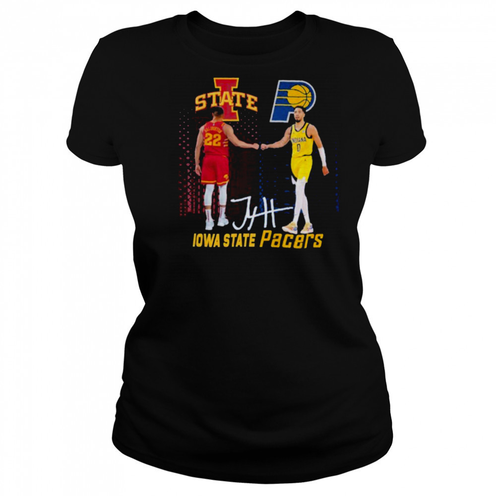 Court Leader And Tyrese Haliburton X Iowa State Cyclones Indiana Pacers Signature T shirts Women's T-shirt