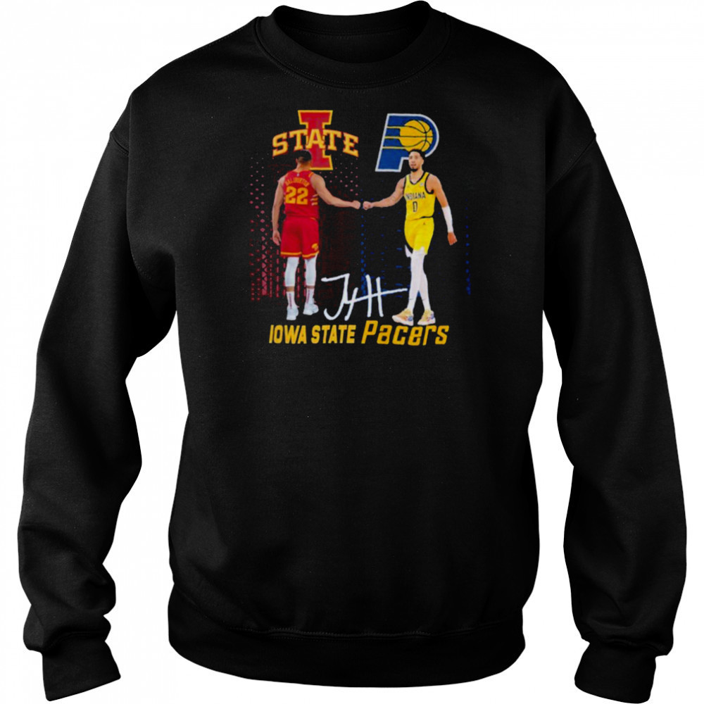 Court Leader And Tyrese Haliburton X Iowa State Cyclones Indiana Pacers Signature T shirts Hoodie
