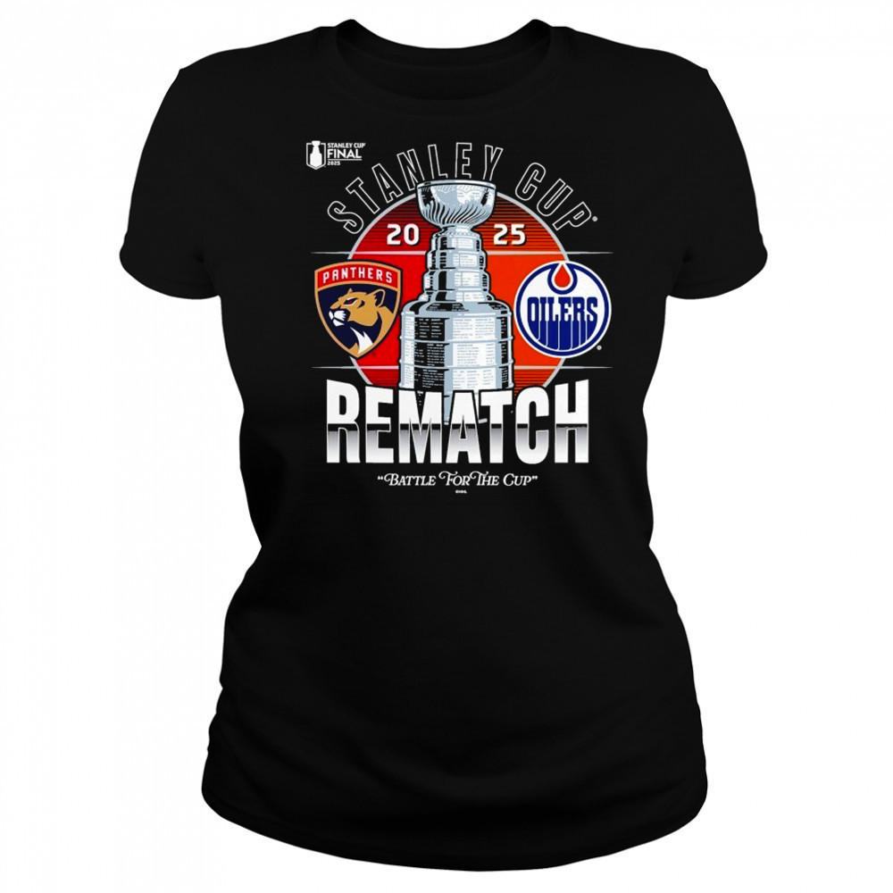 Edmonton Oilers 2025 Stanley Cup Playoffs Fanatics Stanley Cup Final Rematch Match Up Shirt Women's T-shirt
