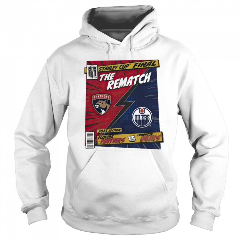 Florida Panthers vs. Edmonton Oilers 2025 Stanley Cup Final Rematch Comic Shirt Sweatshirt