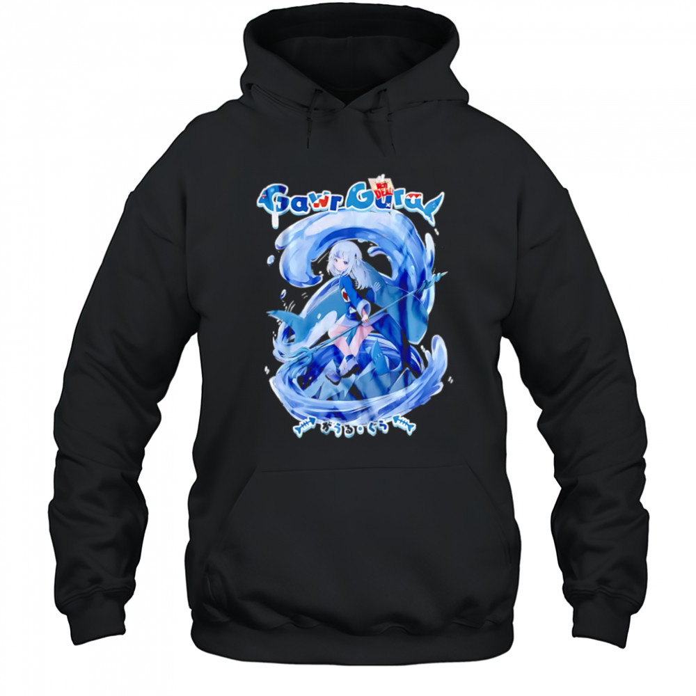 Gawr gura hololive vtuber shark shirt Hoodie