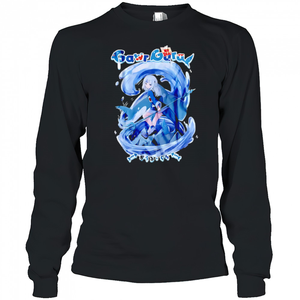 Gawr gura hololive vtuber shark shirt Long Sleeved