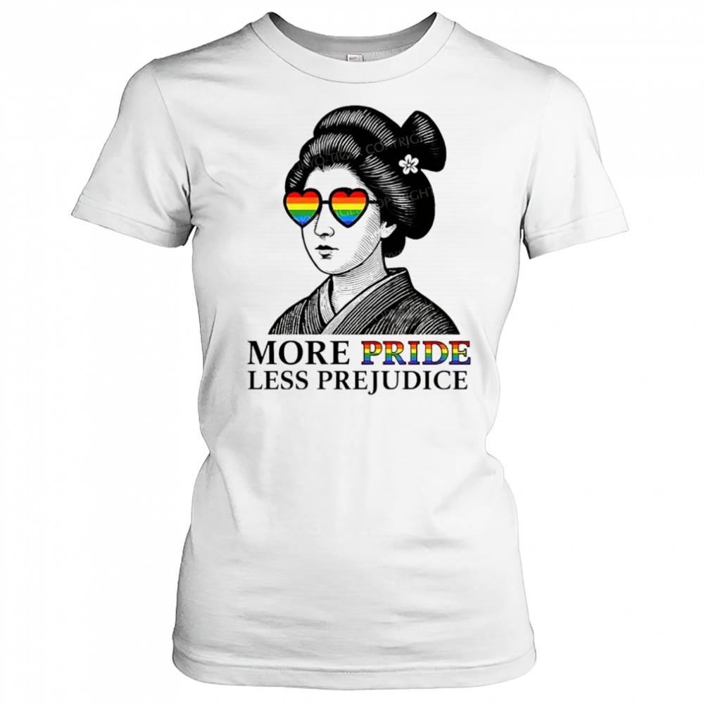Geisha wearing sunglasses more Pride less prejudice shirt Women's T-shirt