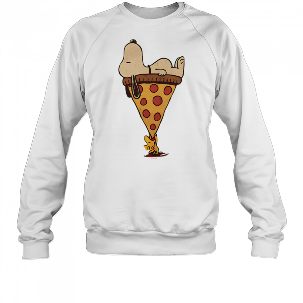 Gluttony Pizza Snoopy and Woodstock shirt Sweatshirt