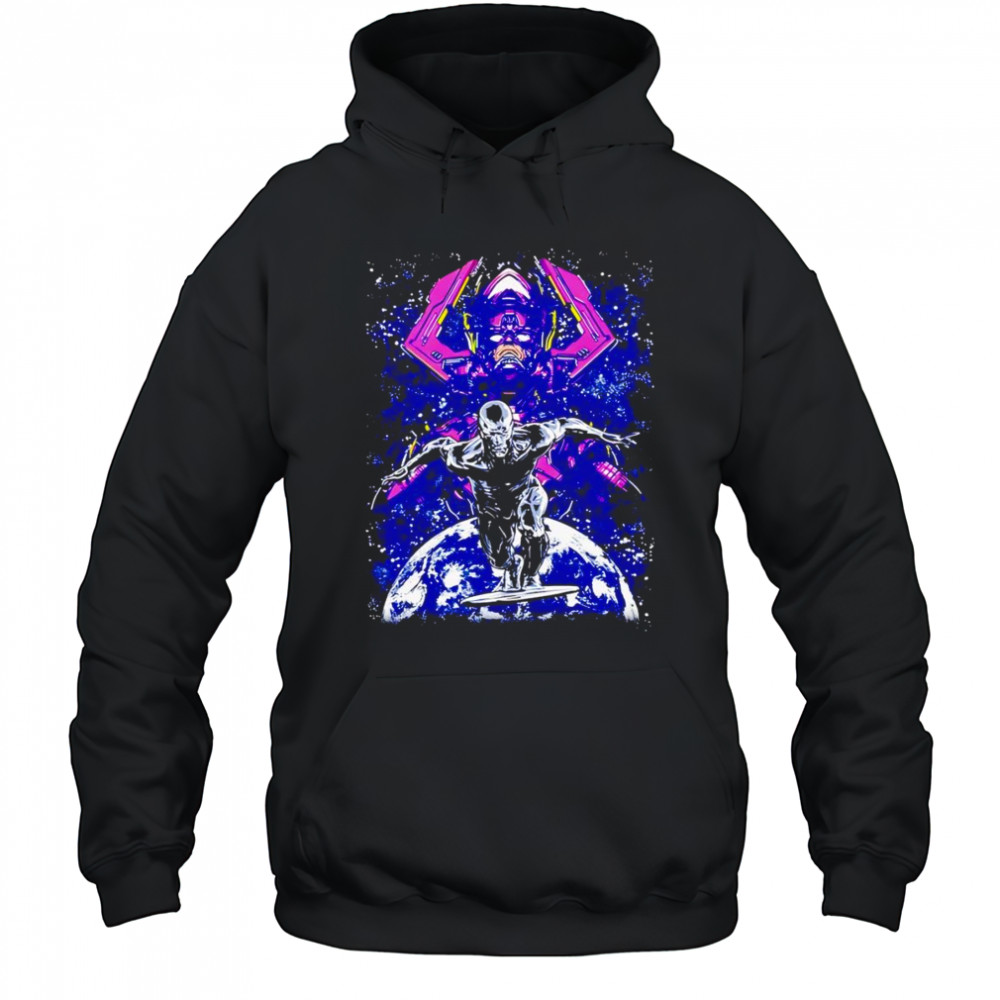 Harbinger of Doom Galactus and Silver Surfer shirt Hoodie