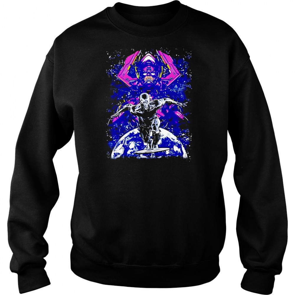 Harbinger of Doom Galactus and Silver Surfer shirt Hoodie