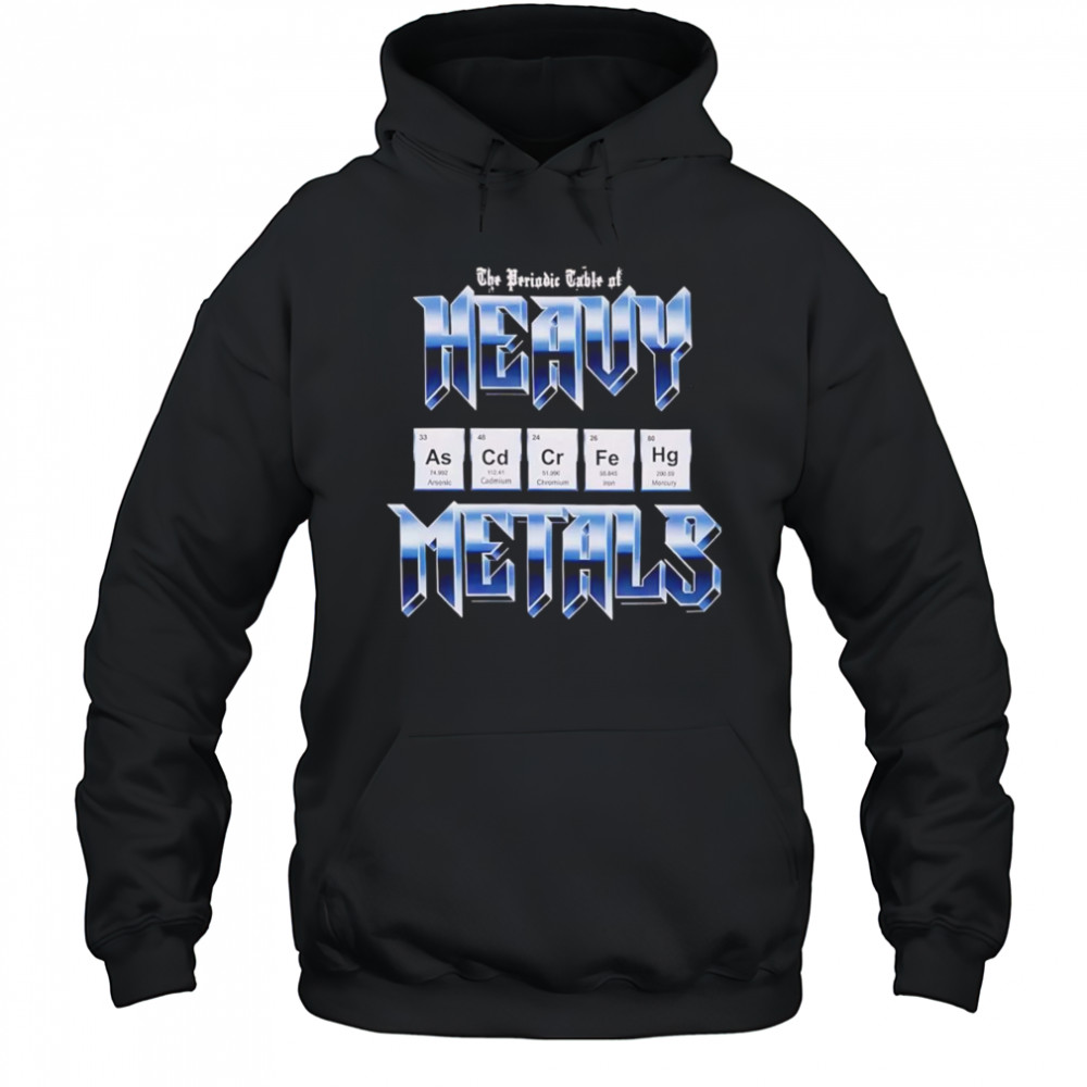 Heavy Metals Periodic Table shirt Hoodie