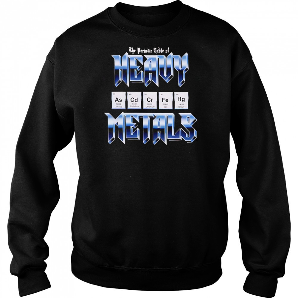 Heavy Metals Periodic Table shirt Hoodie