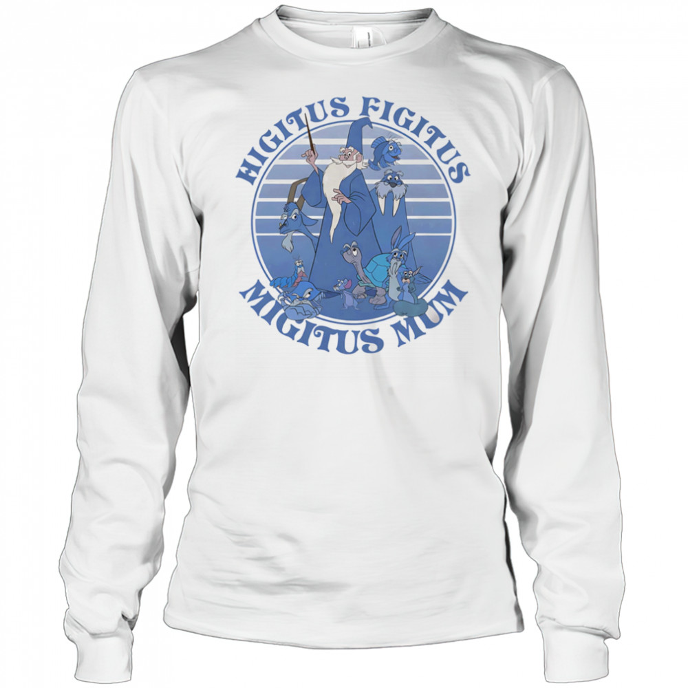 Higitus Figitus Migitus Mum Merlin retro shirt Long Sleeved