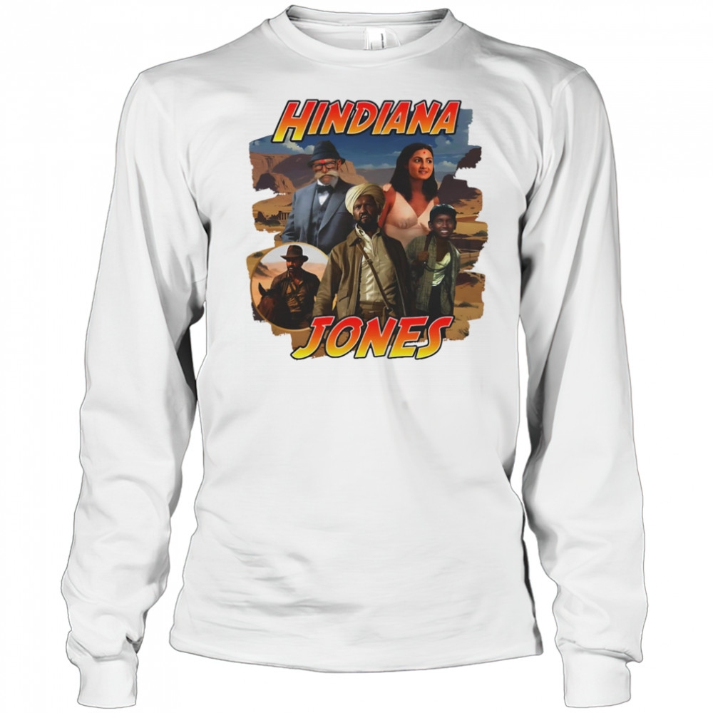 Hindiana Jones graphic shirt Long Sleeved