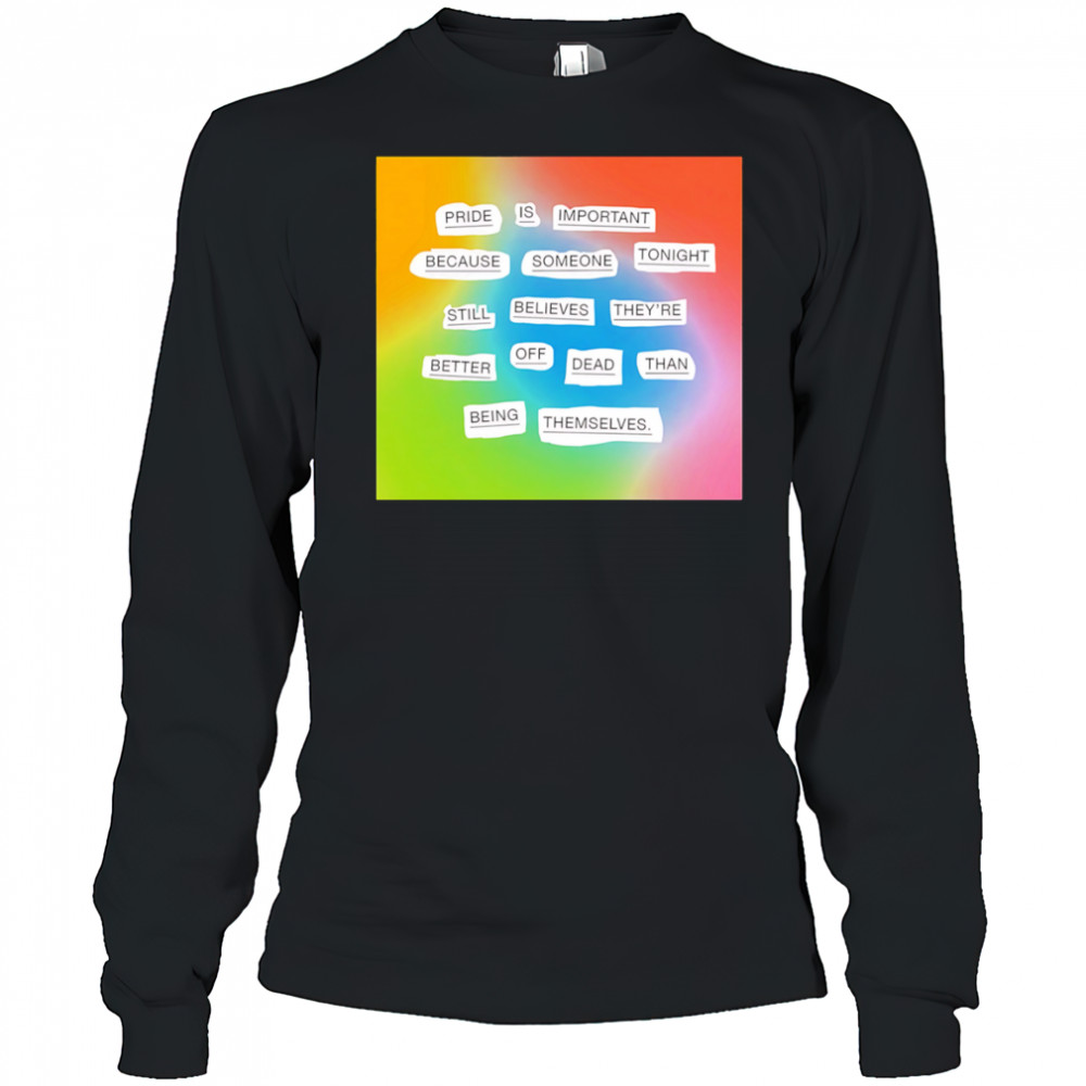 Importance of pride shirt Long Sleeved