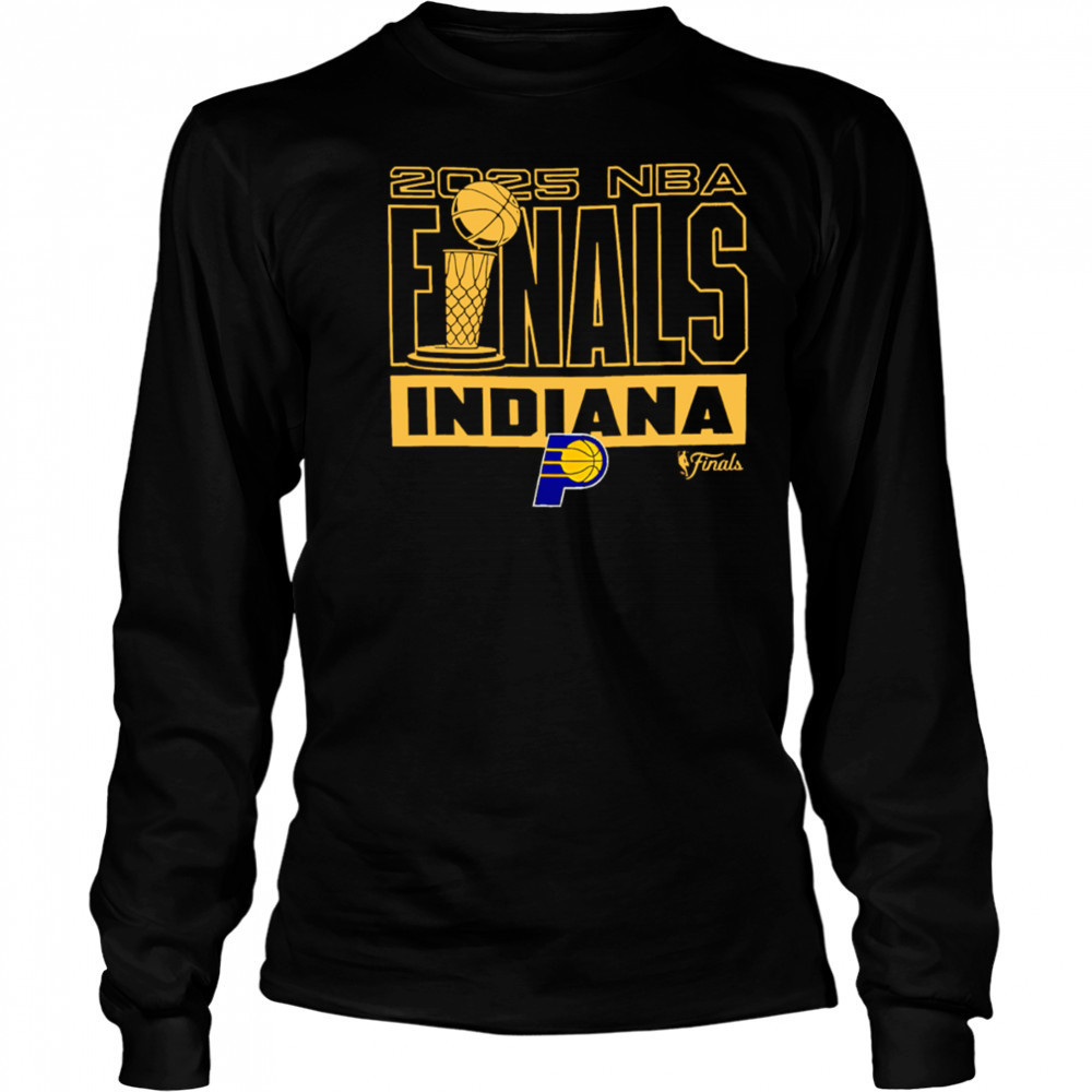 Indiana pacers 2025 NBA finals trophy shirt Long Sleeved