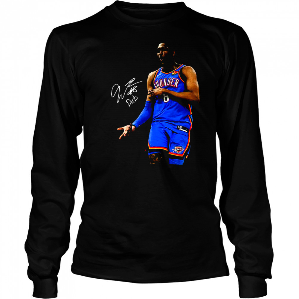 Jalen Williams Okc Thunder #8 Signature Shirt Long Sleeved