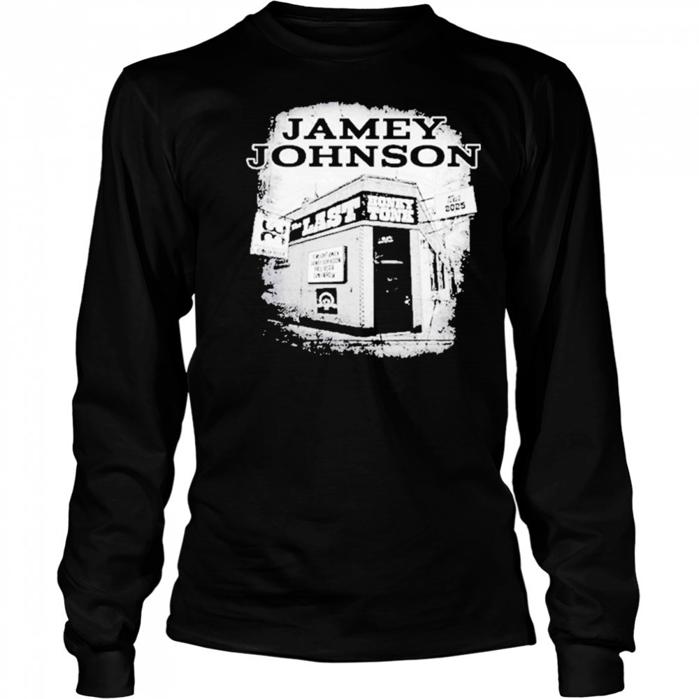 Jamey Johnson Last Honky Tonk Tour 2025 Cities List Black Two shirt Long Sleeved