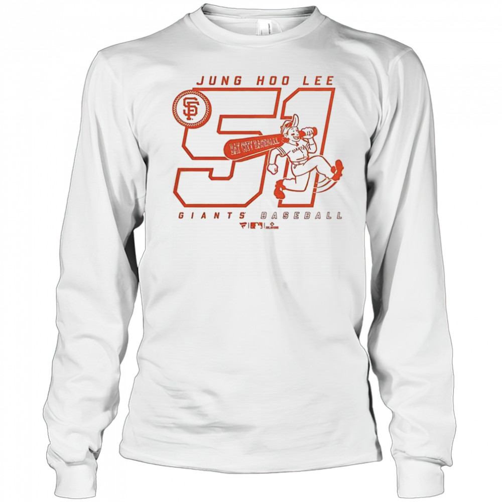 Jung Hoo Lee 51 San Francisco Giants Bay City Baseball T-Shirt Long Sleeved