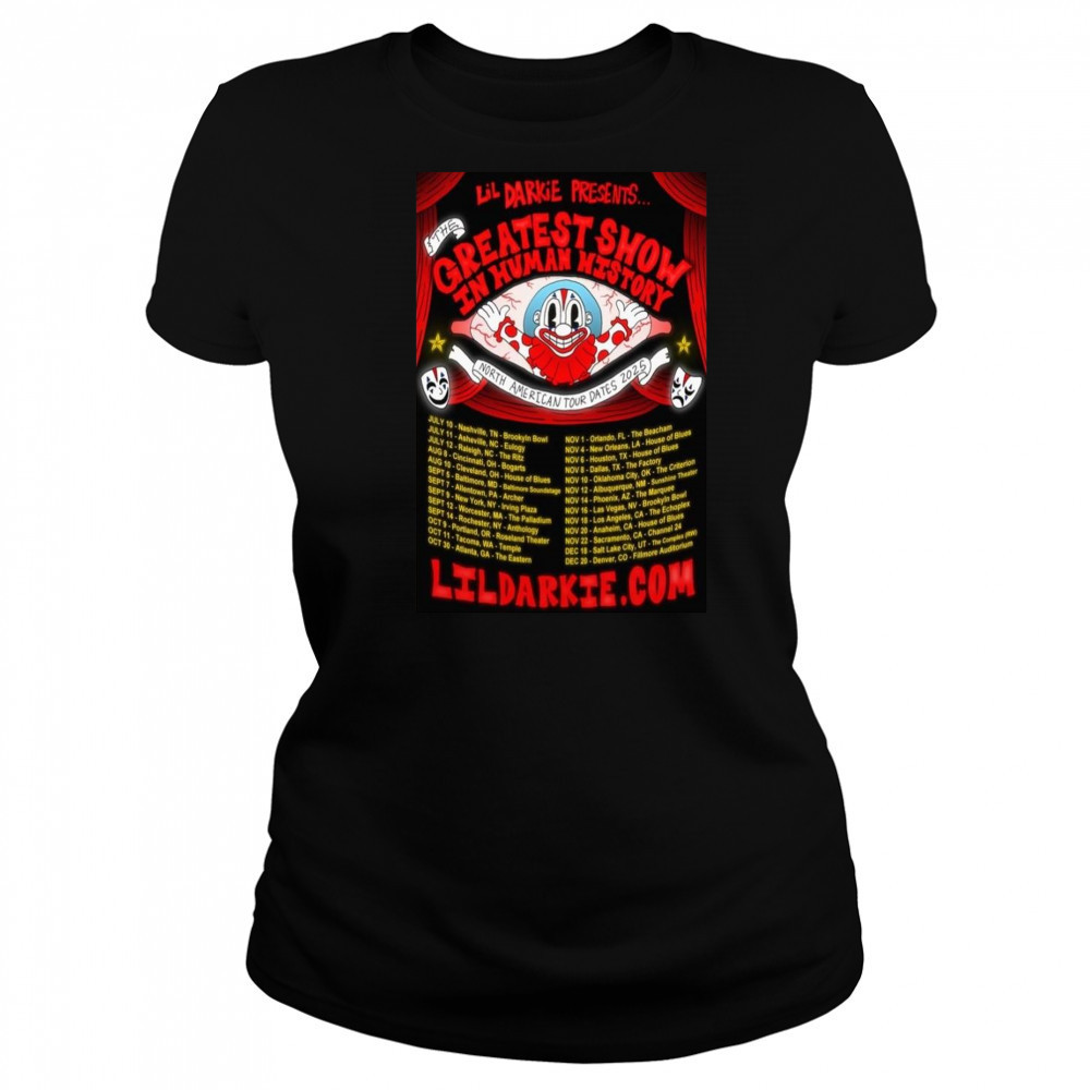 Lil Darkie The Greatest Show In Human History North American Tour 2025 Shirt Women's T-shirt