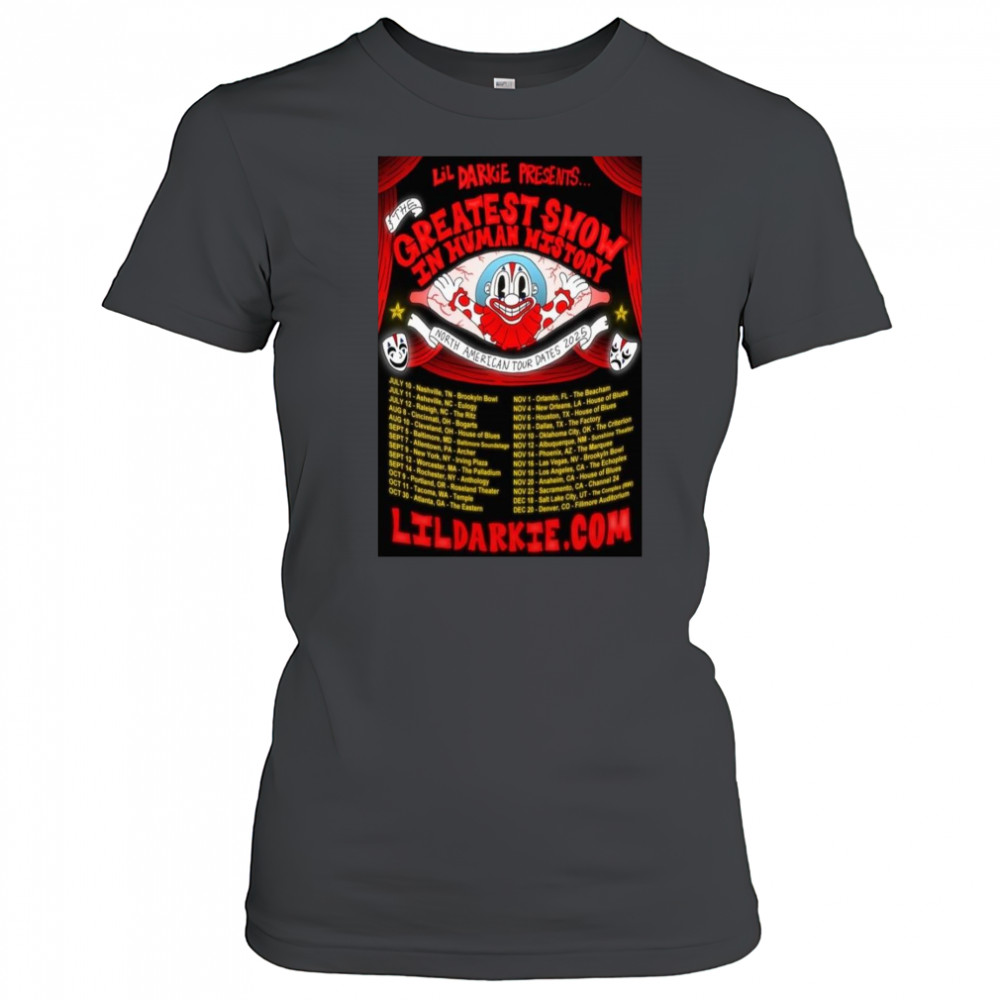 Lil Darkie The Greatest Show In Human History North American Tour 2025 Shirt Women's T-shirt