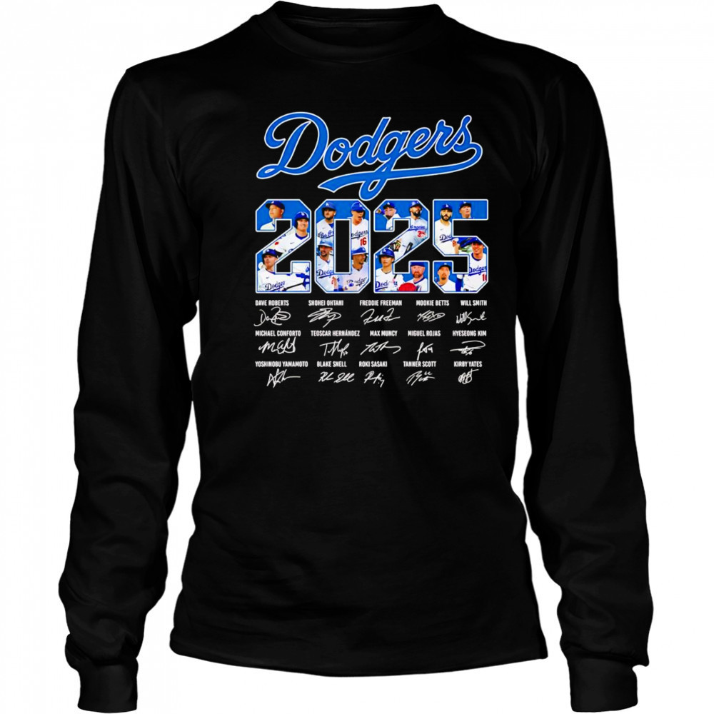 Los Angeles Dodgers 2025 signature shirt Long Sleeved