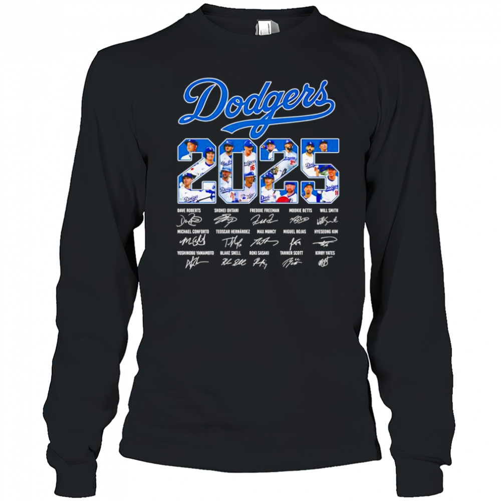 Los Angeles Dodgers 2025 signature shirt Long Sleeved