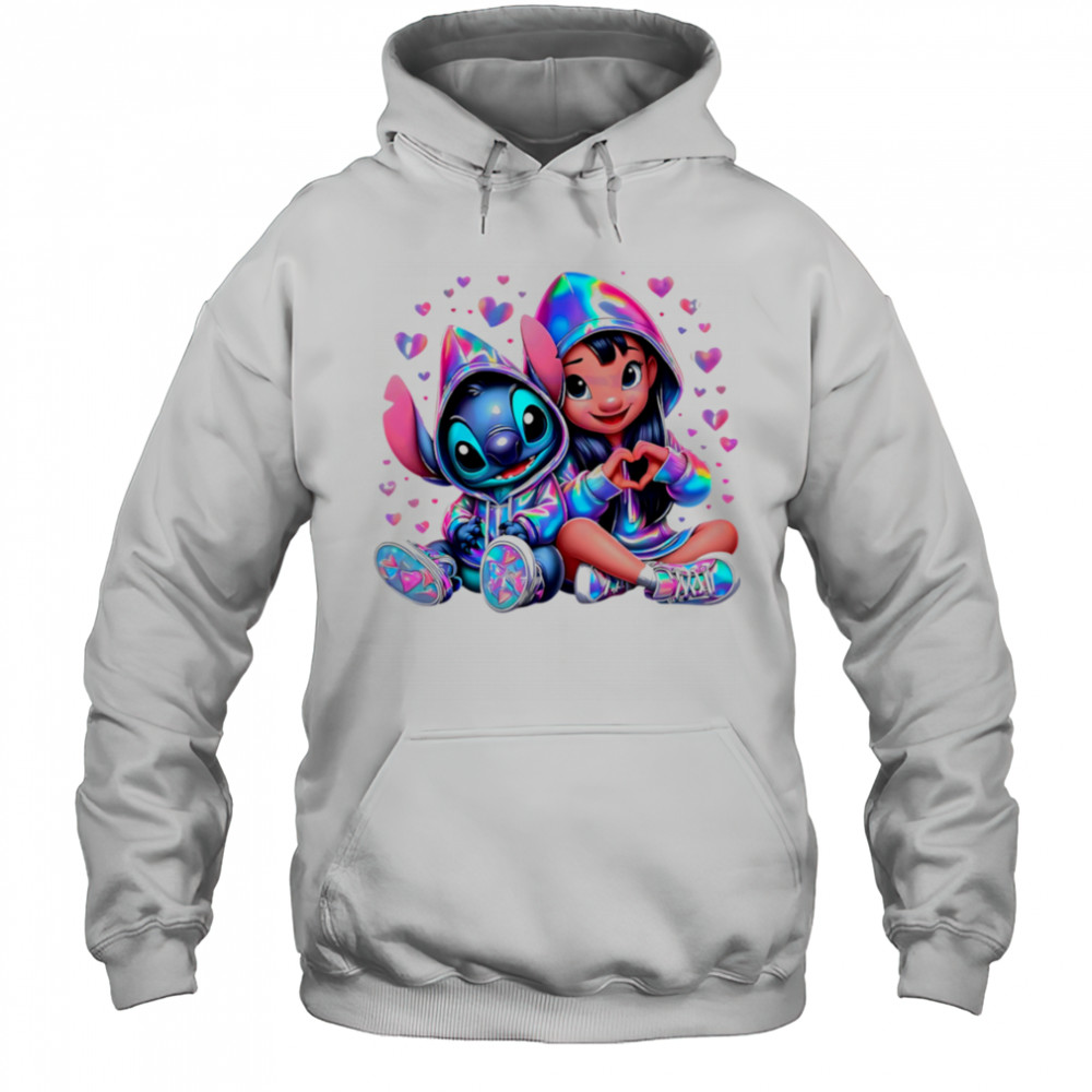 Love Lilo And Stitch Neon Clipart shirt Hoodie