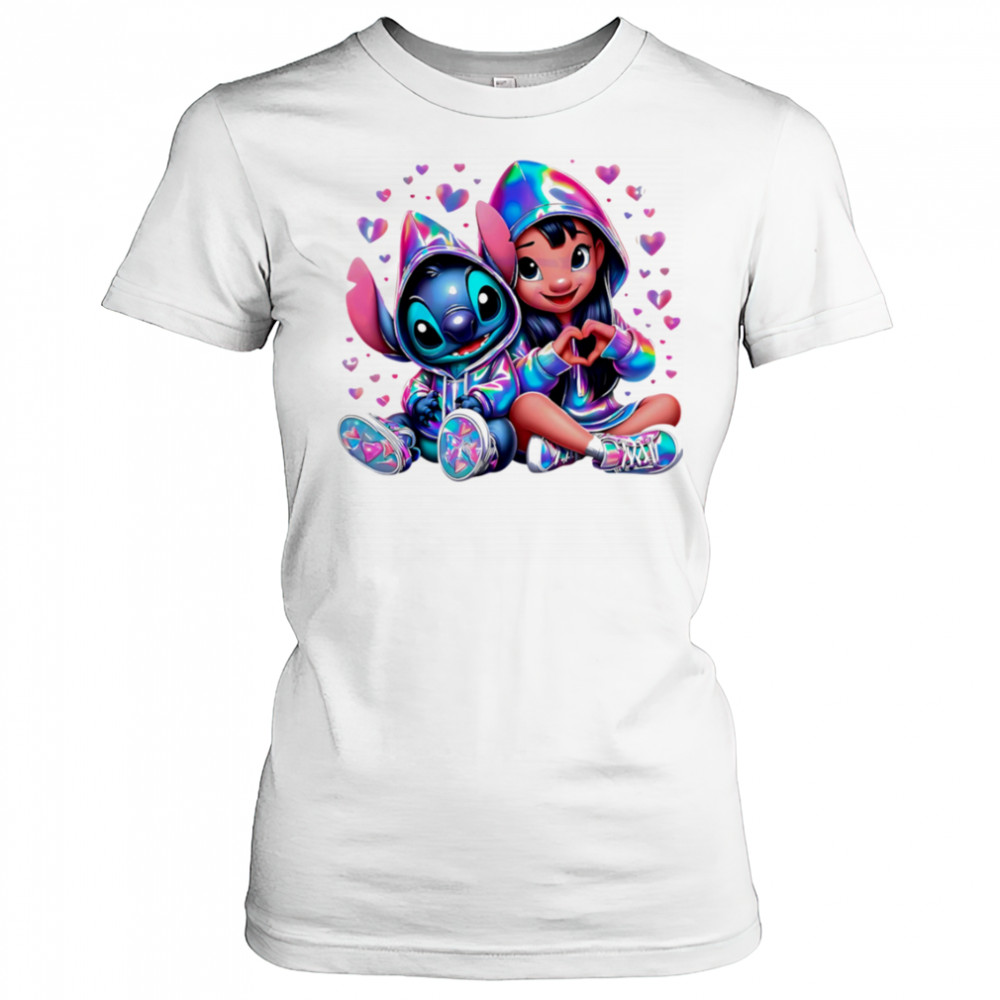 Love Lilo And Stitch Neon Clipart shirt Women's T-shirt