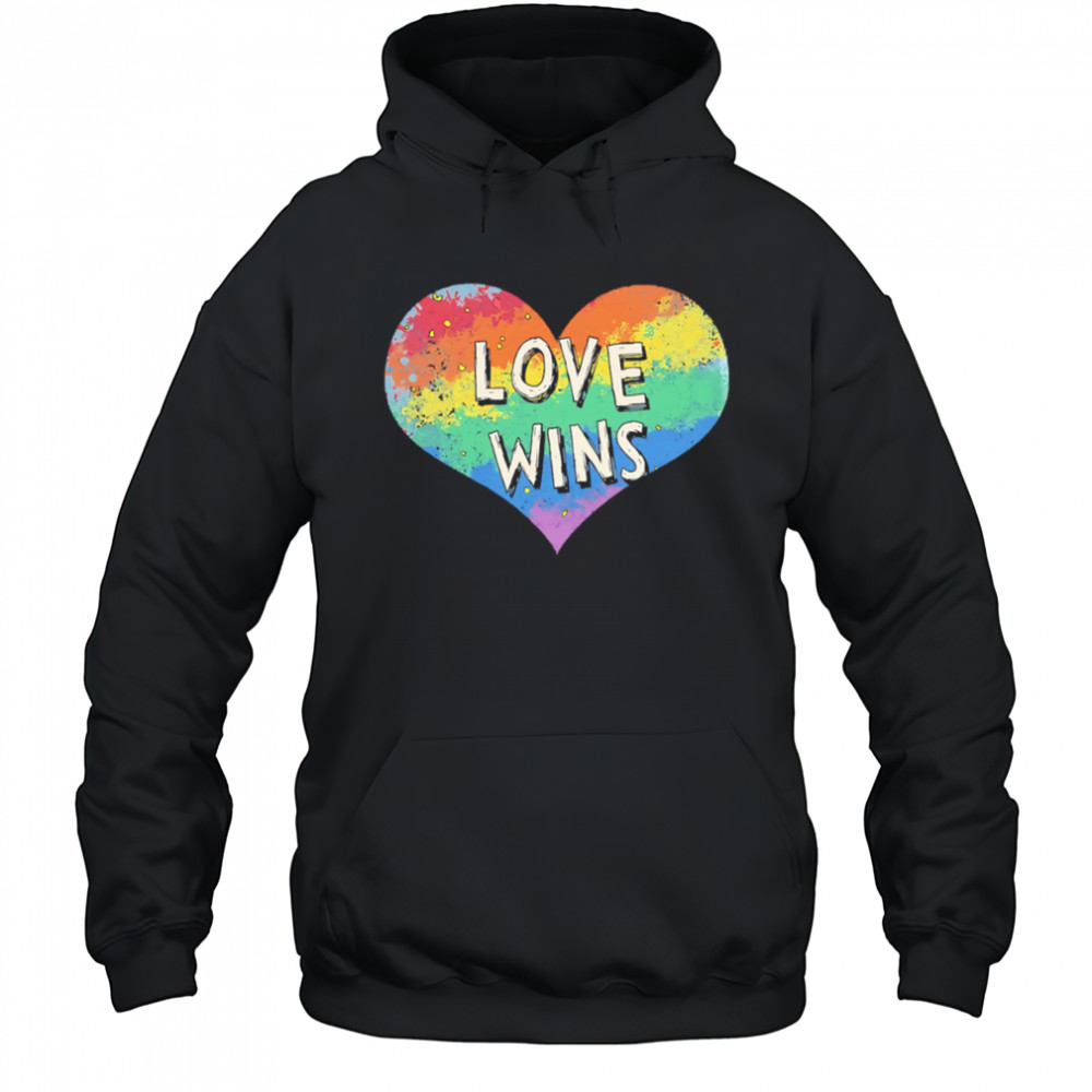 Love wins heart pride shirt Hoodie