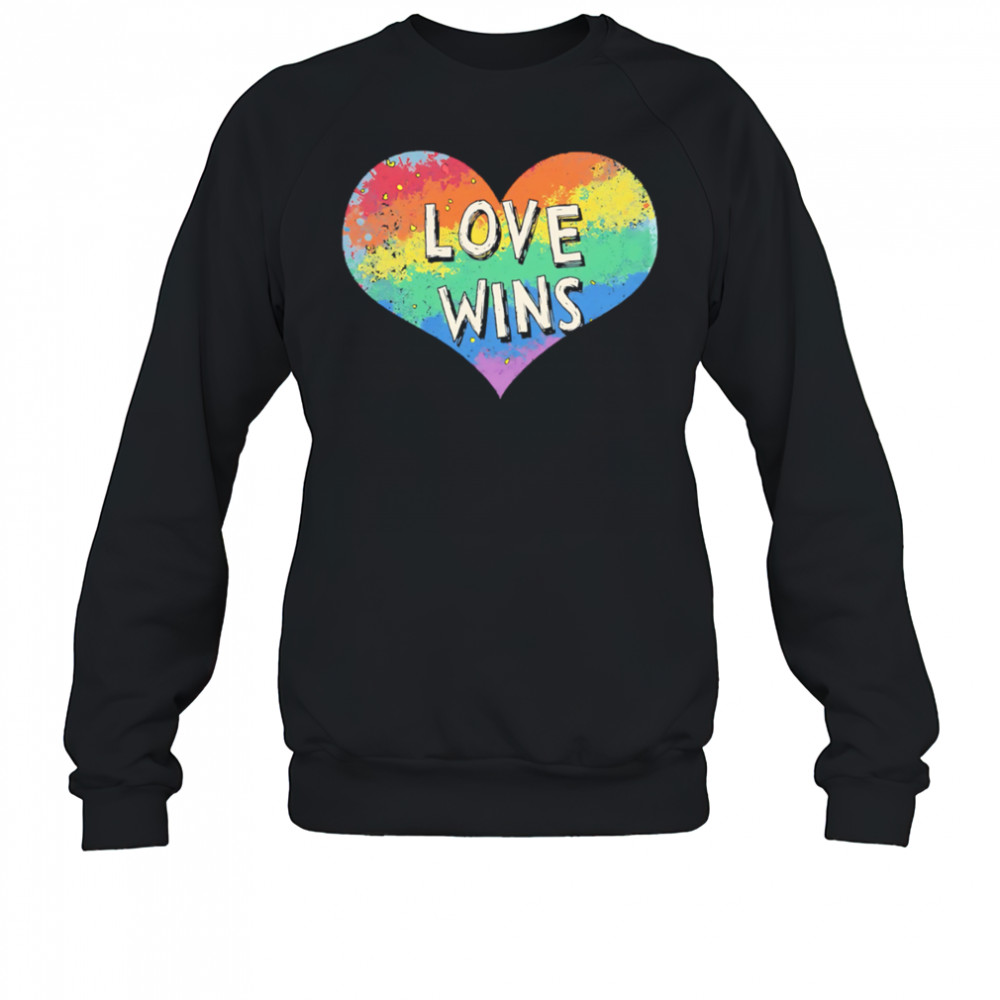 Love wins heart pride shirt Sweatshirt