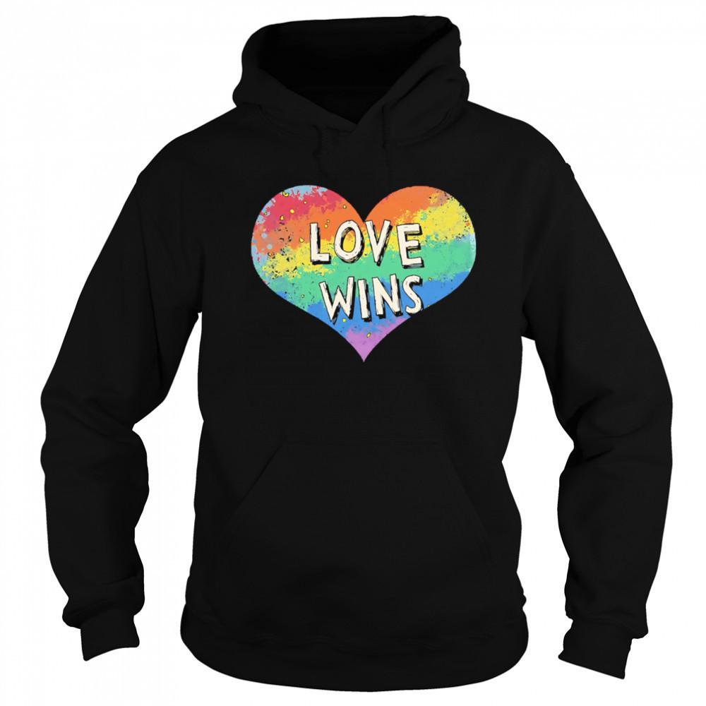 Love wins heart pride shirt Sweatshirt