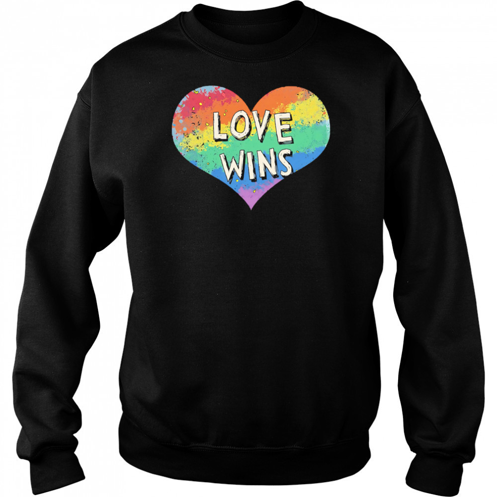 Love wins heart pride shirt Hoodie