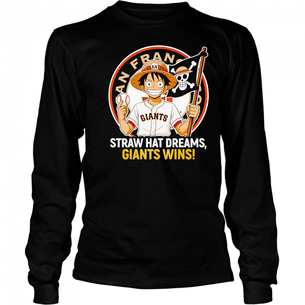 Luffy Straw hat dreams Giants wins shirt Long Sleeved