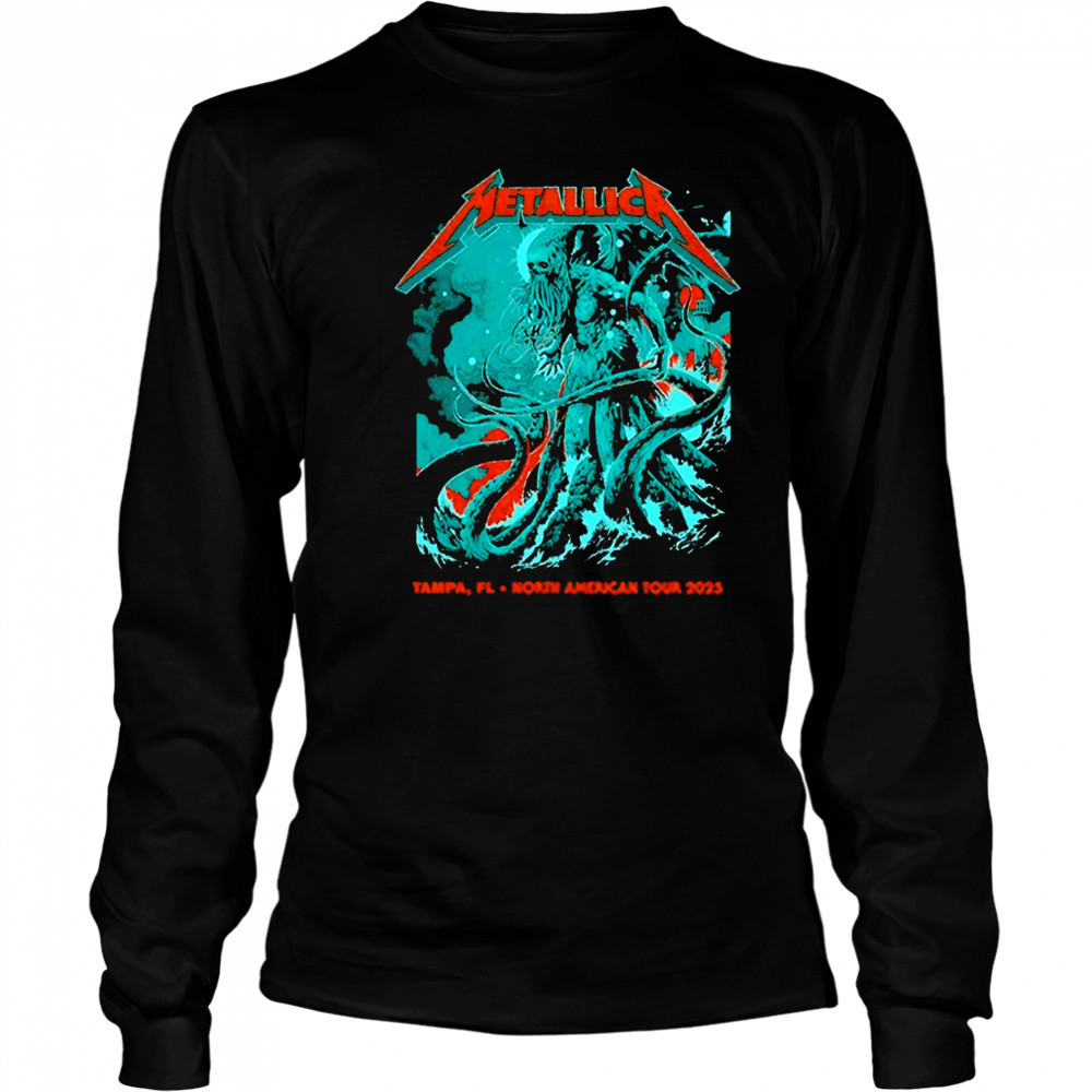 Metallica Tampa FL 2025 Raymond James Stadium M72 North American TourJune 6th 8th shirt Long Sleeved