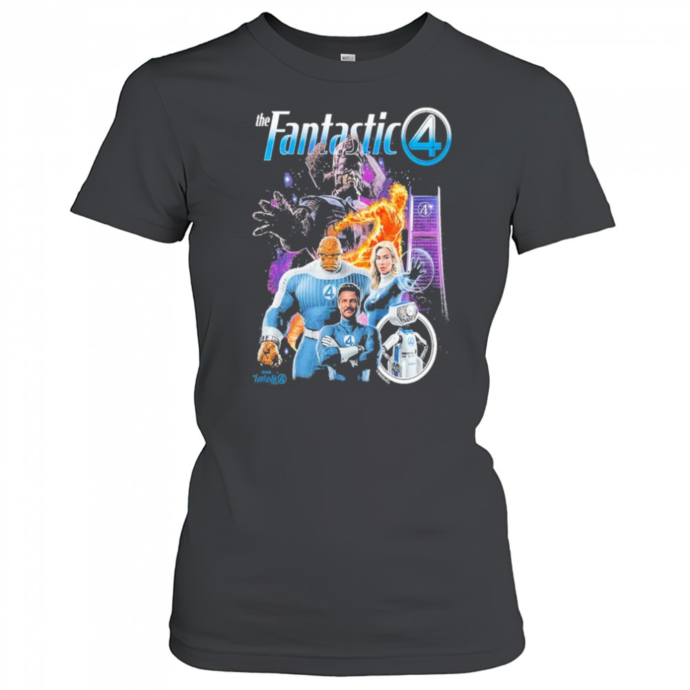 New Promo Art For The Fantastic Four First Steps Marvel Studios July 25 2025 shirt Women's T-shirt