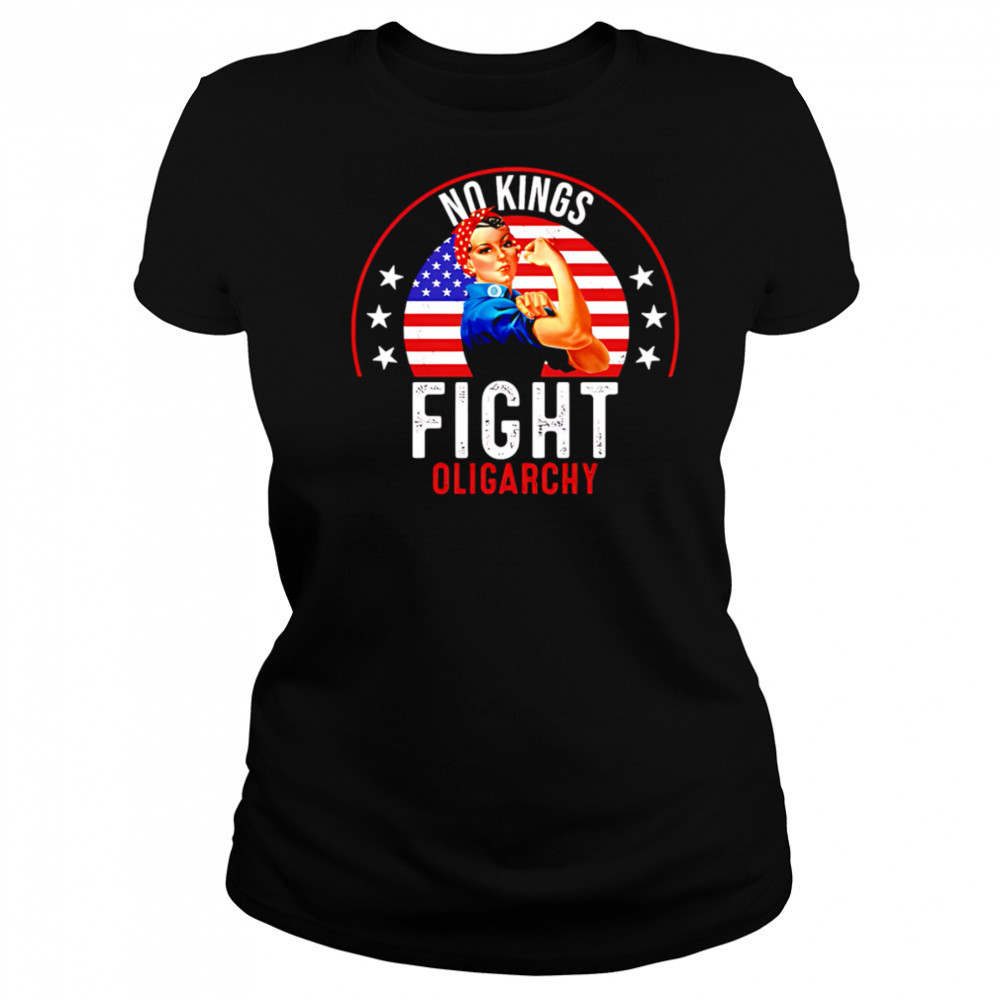 No Kings Fight Oligarchy retro shirt Women's T-shirt