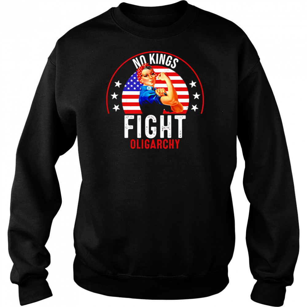 No Kings Fight Oligarchy retro shirt Hoodie