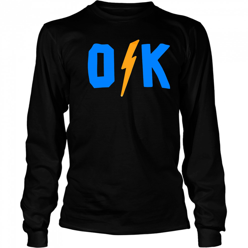 OK lightning OKC Thunder shirt Long Sleeved