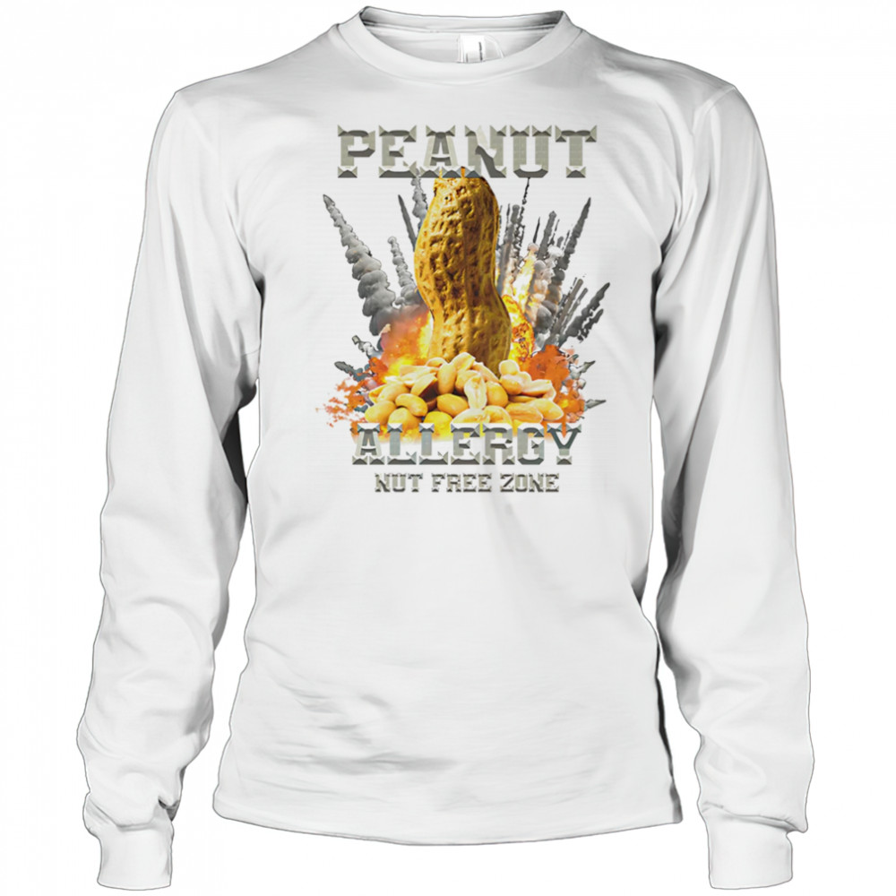 Peanut allergy nut free zone shirt Long Sleeved