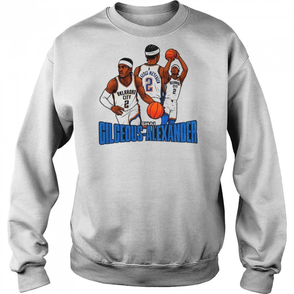 Shai Gilgeous Alexander #2 Oklahoma City Thunder NBA Basketball cartoon graphic shirt Hoodie