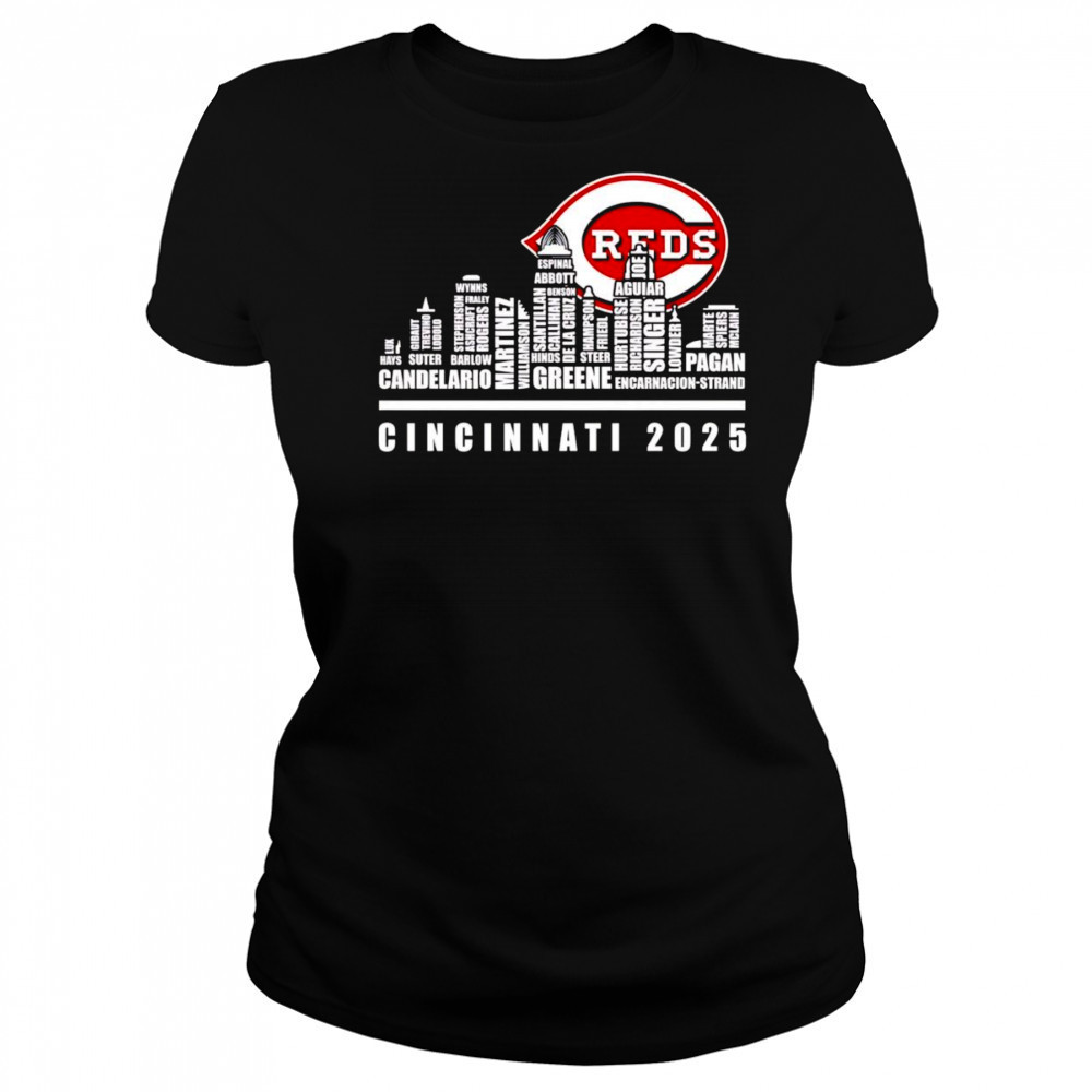 Skyline name Cincinnati Reds 2025 shirt Women's T-shirt