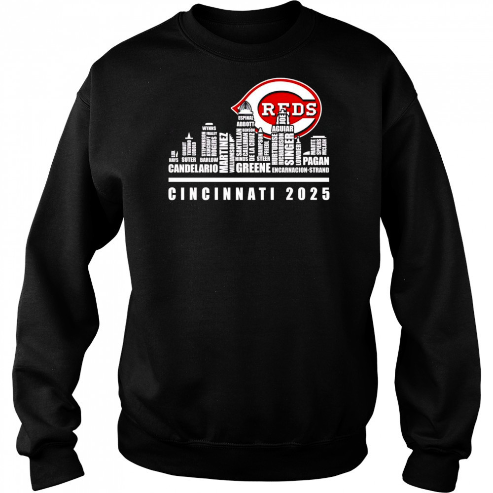 Skyline name Cincinnati Reds 2025 shirt Hoodie