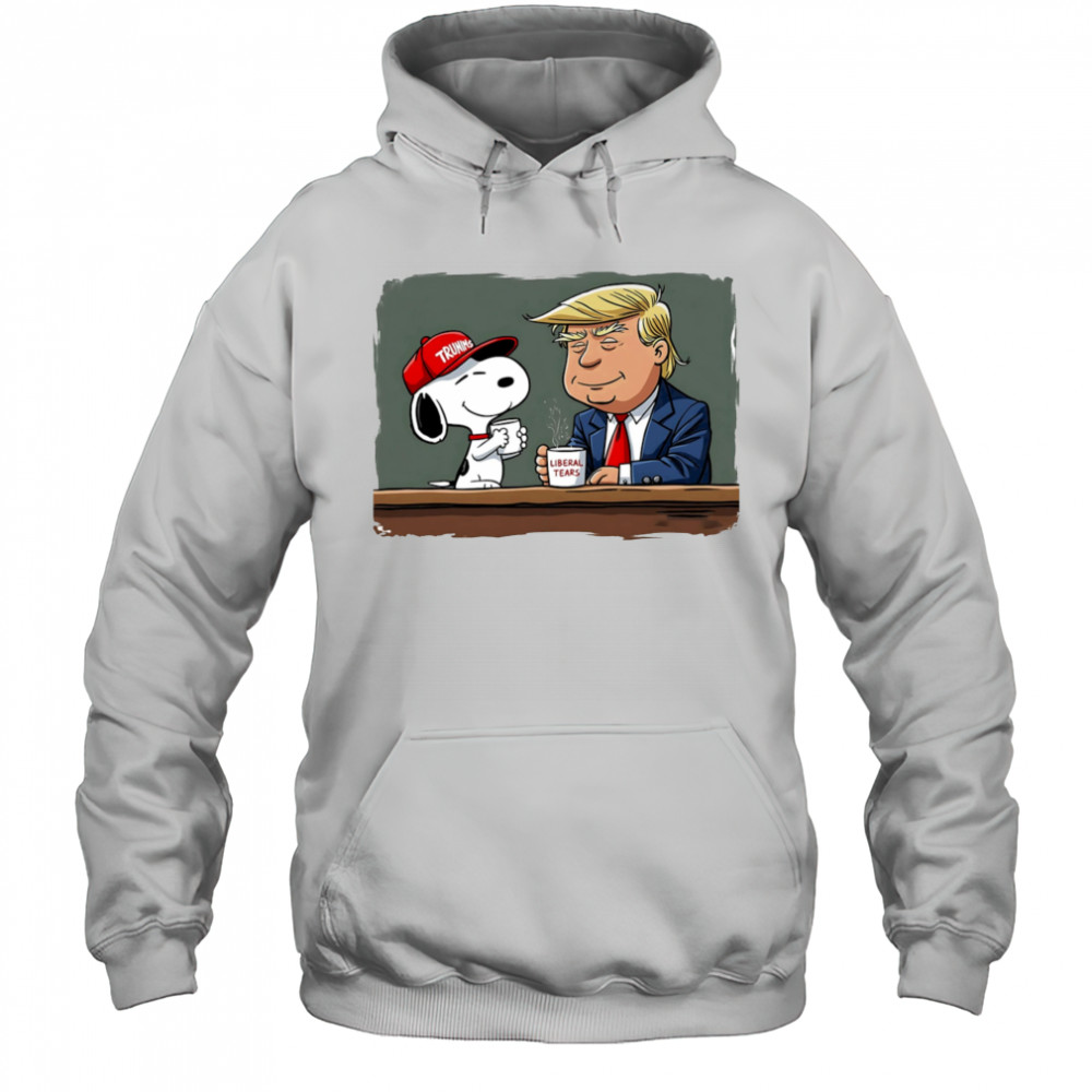 Snoopy Coffee Trump Cartoon Funny Graphic shirt Hoodie